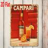 Vintage Metal Tin Sign Campari Red Passion Cocktail Bar Pub Wall Decor 20x30cm