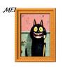 Fall Seasonal Kitchen Decor Wooden Black Cat Fridge Magnet, Cartoon Bathroom Decor, Autumn Home Decorations Cute Theme Photo Frame Magnets,