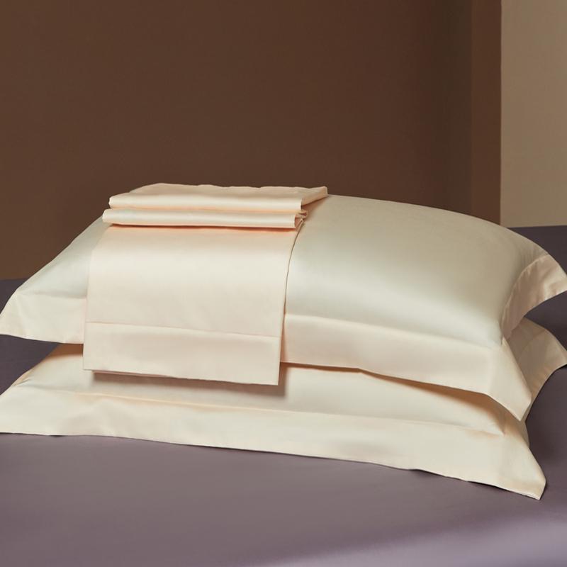 Premium Long-Staple Cotton Pillowcase Set - 100% Pure Cotton, Solid Color, 48x74cm (2-Pack)