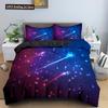 Starry Sky Duvet Cover Colorful Galaxy Outer Space Quilt Cover Glitter Polyester Dream Starry Sky Theme For Bedroom Decorations