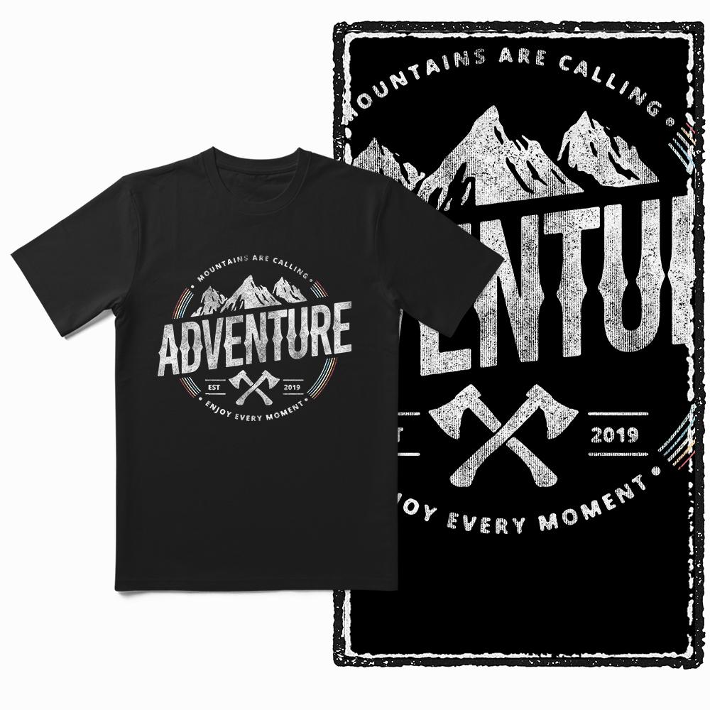 

Coolmind YA006 100% cotton adventure print men T shirt exclusive big size graphic men tshirt loose tee shirt men 4XL