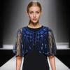 Beaded Decoration Women's Sequins Shawl Vintage Flapper Party Shawl Elegant Evening Cape  Ladies