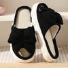 Fashion Linen Women Slippers 2025 Summer Home Slippers Comfortable Thick Sole Platform Ladies Fashion Bowknot Indoor Slipper Wholesale