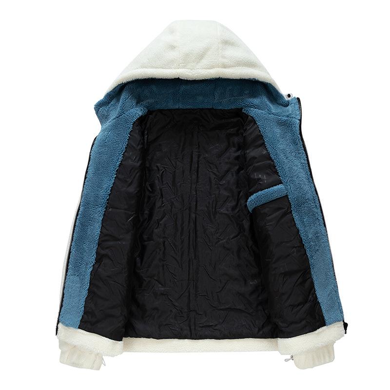 Cotton-padded Men's Winter Clothing Lamb Plush Jacket Men's Jacket Winter Cotton Clothing Men's
