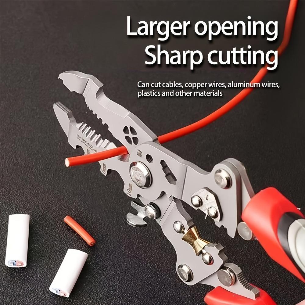 Electrician Wire Crimper Peeler Pliers Cables Stripping Multifunctional Press Plier Terminal Crimping Gross Side Cutting Tool