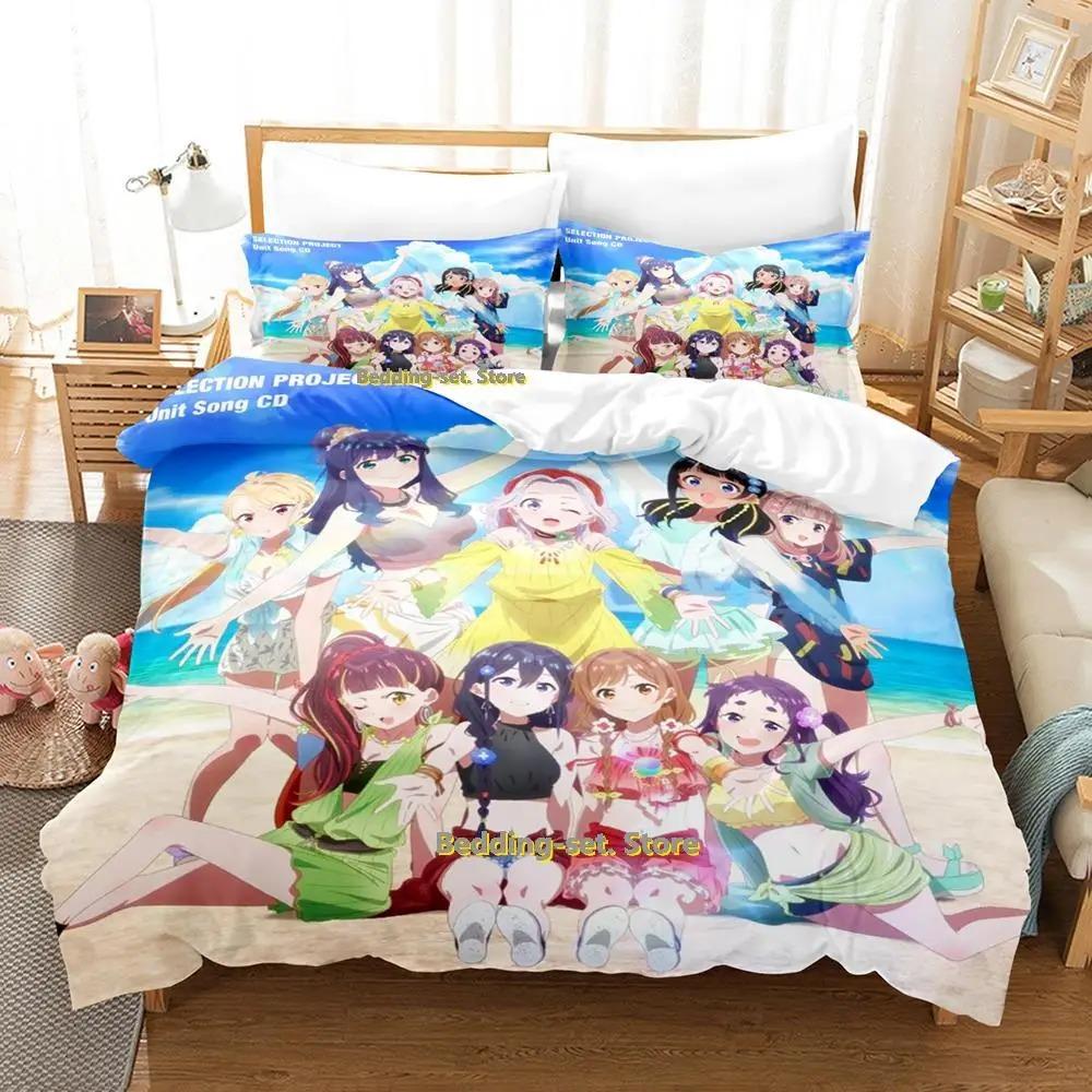 

New SELECTION PROJECT Bedding Set Cartoon Anime three-piece set Adult Kid Bedroom Duvetcover Sets 3D Kawaii camas dormitorio Tool 70x133cm 2pcs