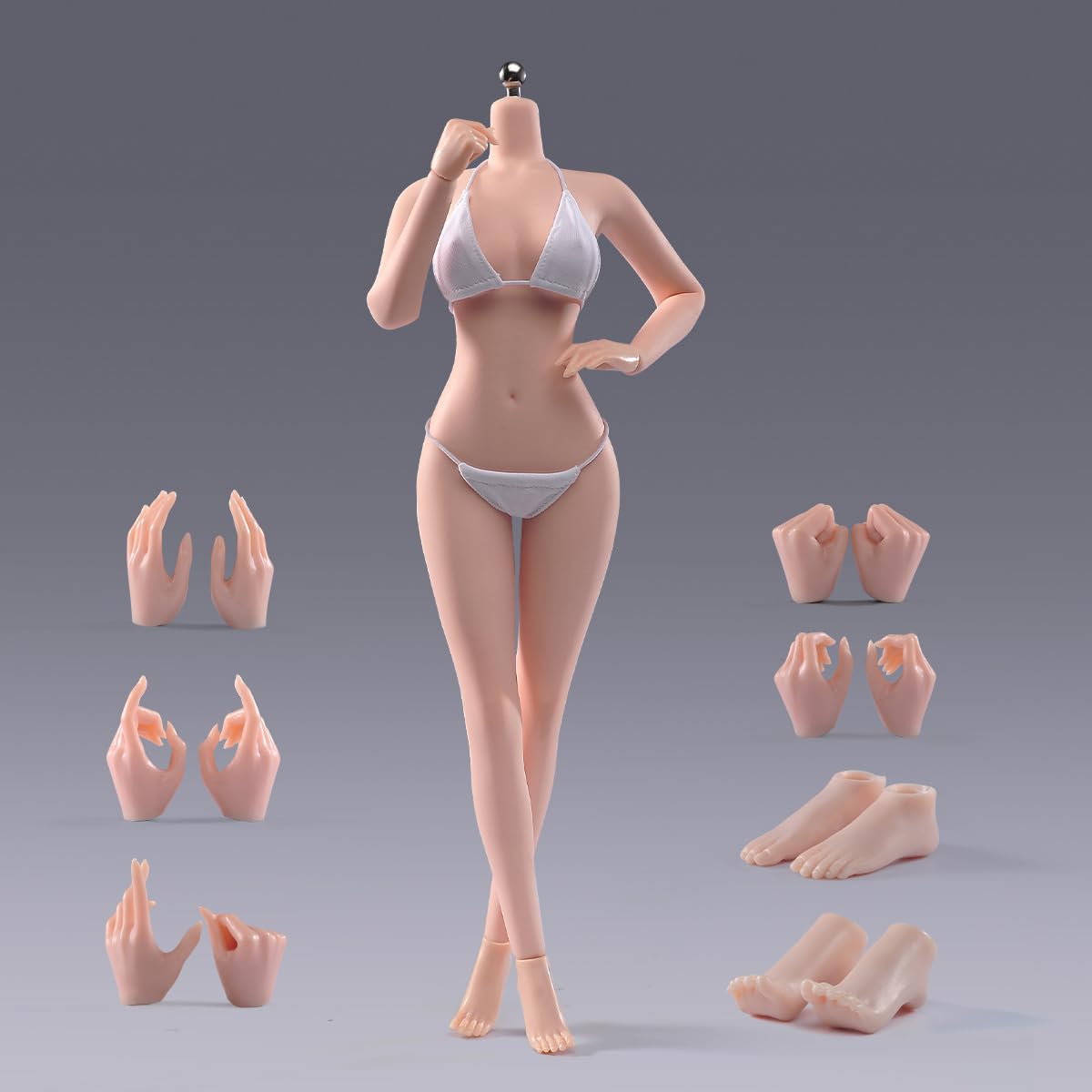 16 Scale Female Action Figure Body, 12-inch Seamless Action Figure Body, Ultra-Realistic Female Figure Model, Soft & Flexible Action Figure Body with