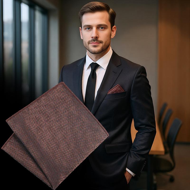 1PC Polyester Fiber Lightweight Pocket Square Gentlemanly Soft Formal Dress Smooth Suit Pockets Delicate Feel Durability