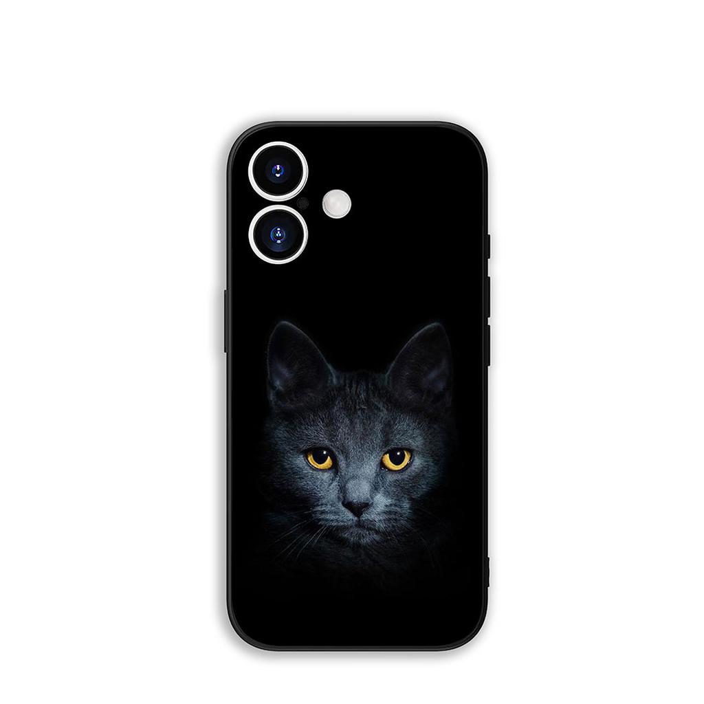 For Apple iPhone 16 15 14 Plus 13 12 Mini 17 Pro Max + 16E Air 16+ ProMax Phone Cover Case Cute Cat Meow