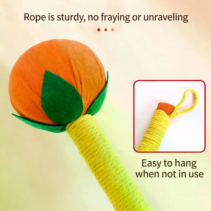 1PCS Coarse Cloth Ai Cao Meridian Massage Hammer Persimmon-Shaped Handheld Tool For Full Body Therapy Neck, Shoulder