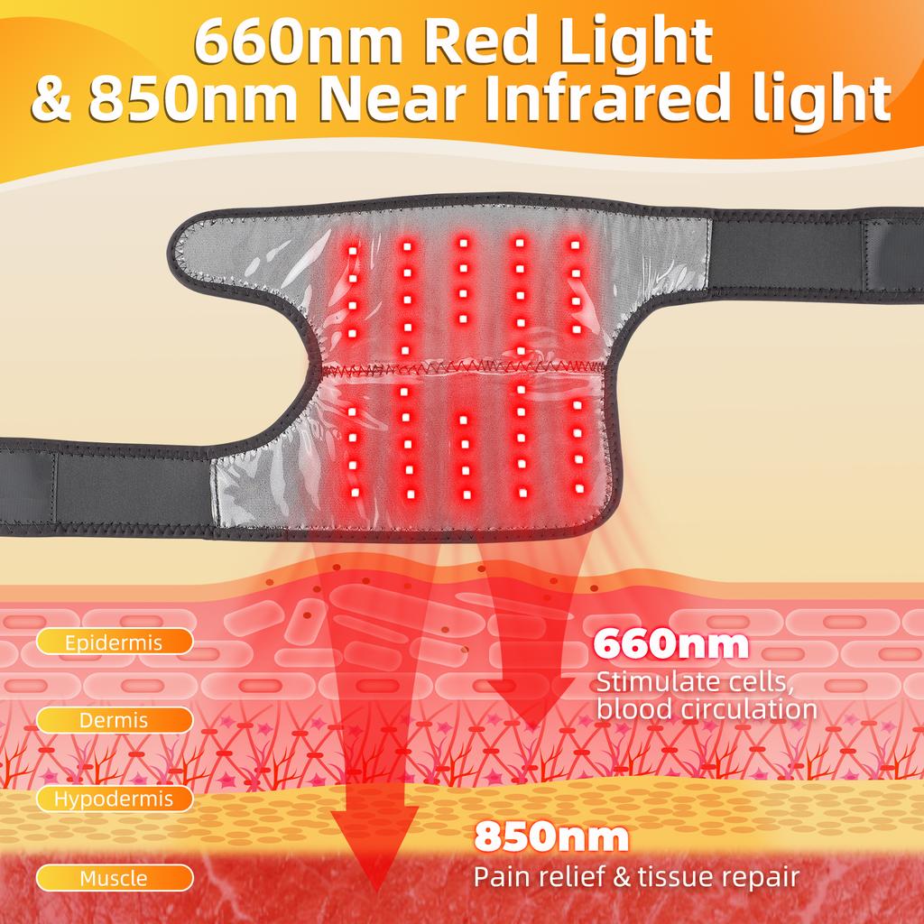 LED Knee Massage Heating Vibration Massage Electric Knee Pad Leg Joint  Heating Pad BraceMuscle Relax 3 In 1 660&850nm