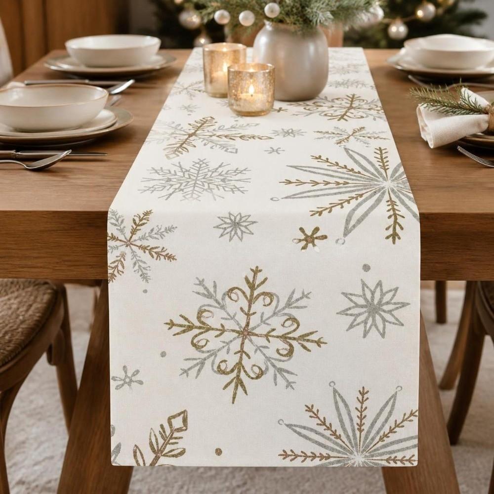 Reindeer Christmas Table Flag Santa Claus Xmas Tablecloth Christmas Table Runner  Christmas