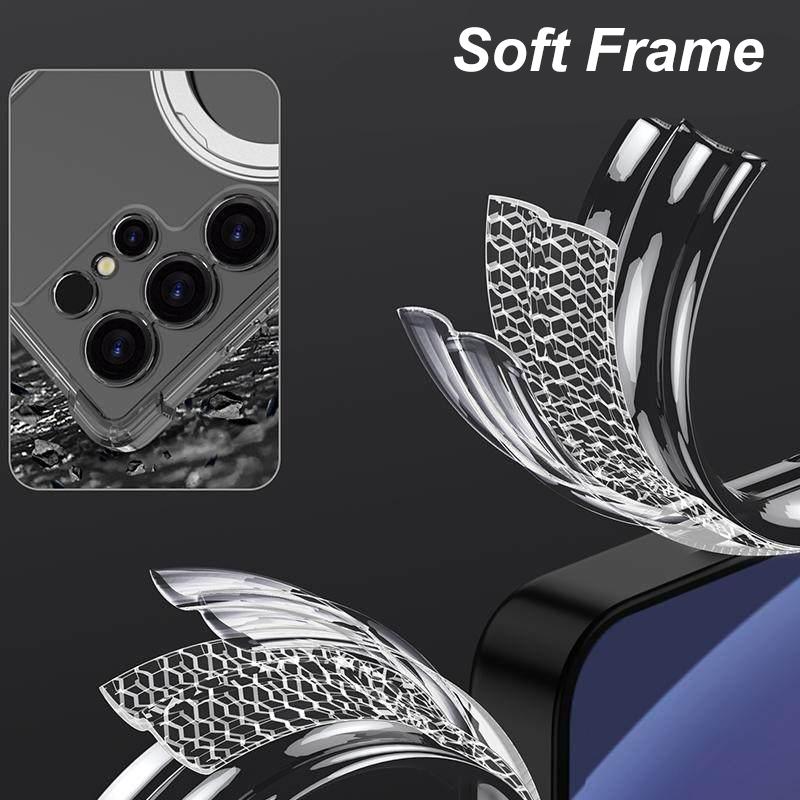 Clear 360° Kickstand Holder Case For Samsung Galaxy S26 S25 S24 S23 S22 Ultra Plus FE A16 A36 A56 A17 A37 A57 Hard Acrylic Cover