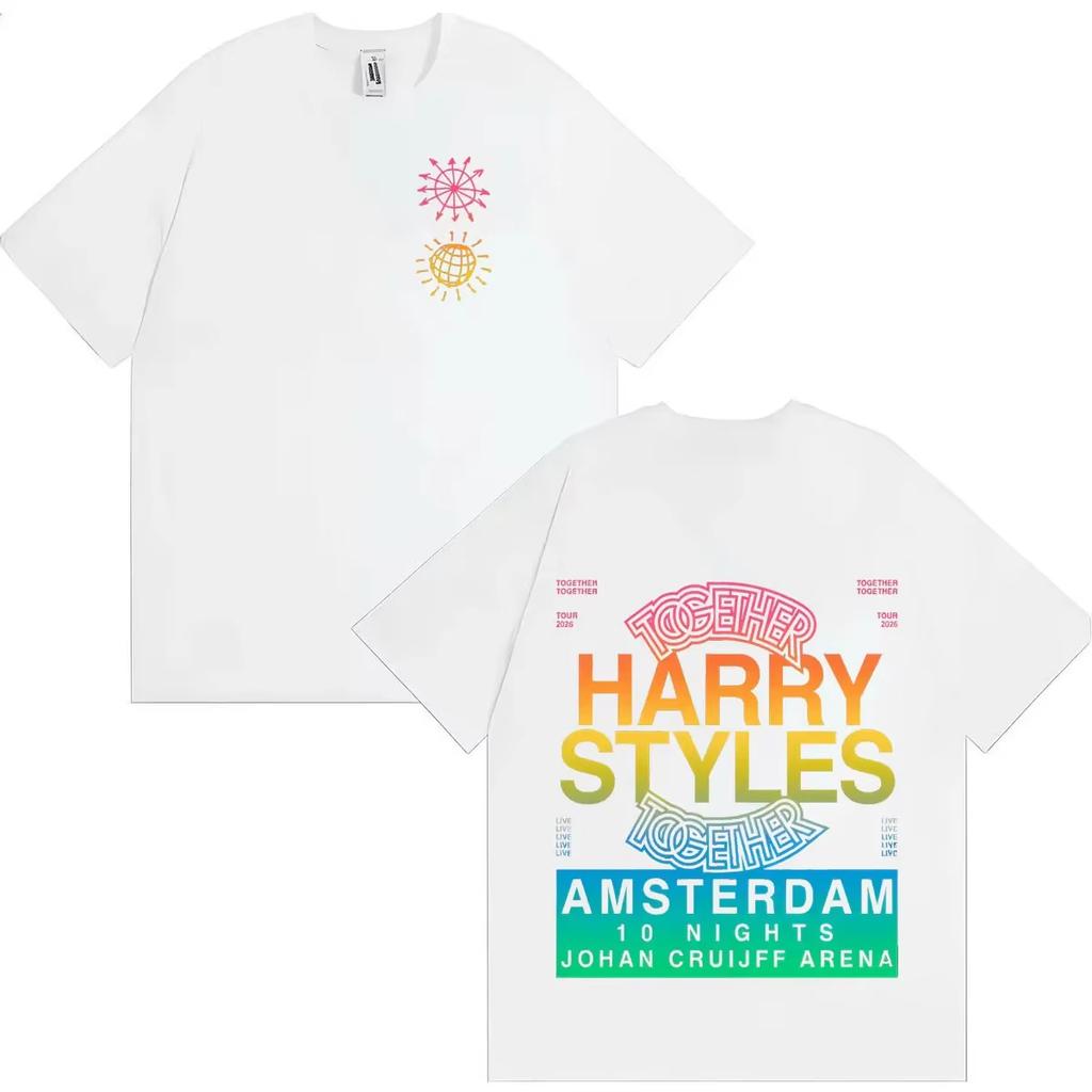 Vintage Spłowiony Harry Styles Together Together Tour 2026 Pop Rock Disco Piosenkarz Brytyjski Artysta Muzyczny Nadruk Bawełniana Koszulka Męska Damska Tee Letnia Casual