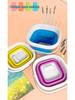 Foldable Silicone Paint Brush Washer Bucket: Portable, Multi-functional, Large Capacity for Children and Art Students.