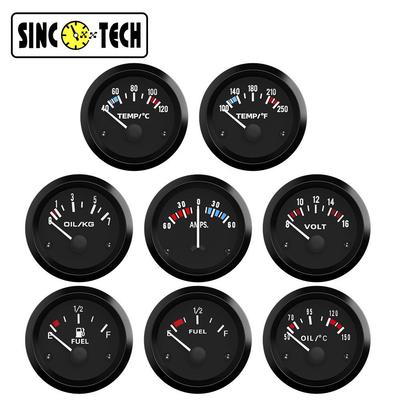 52MM Autopřístroj: Napětí, Teplota vody, Teplota oleje, Tlak oleje, Hladina oleje, Proud, Snímač hladiny oleje, 12V.