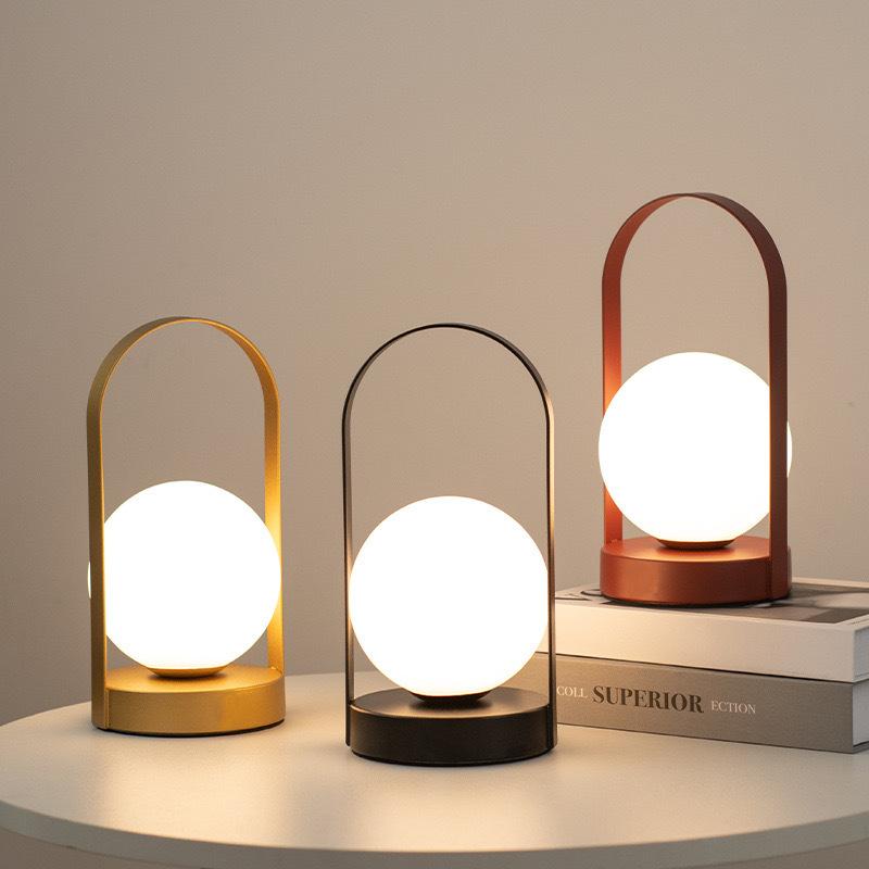 Portable Modern Nordic 5V Night Light Table Lamp Minimalist Body Metal for Bedroom Home Outdoor Camping Decoration Custom DC