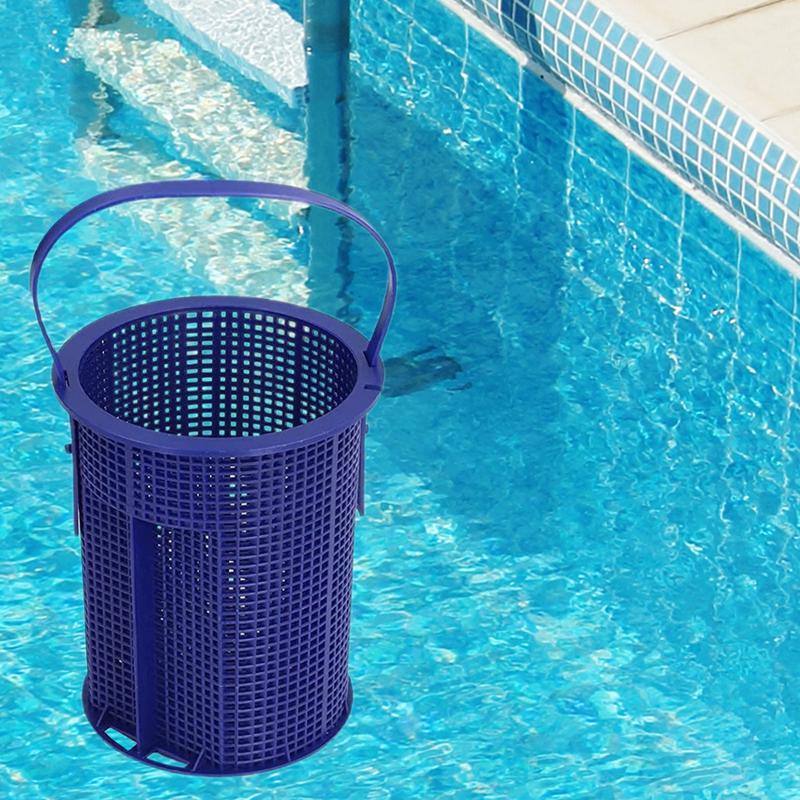 Pool Pump Basket Pool Strainer Basket With Handle Sturdy Leaves Debris Trap For Family Teen Friends Gatherings