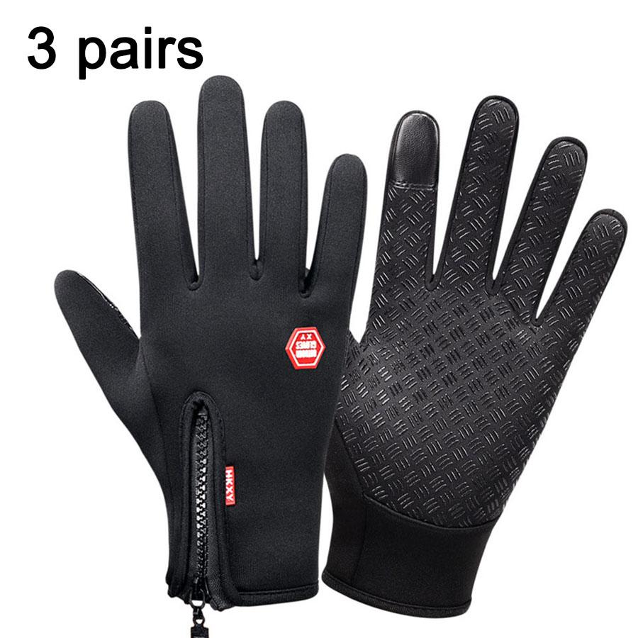 

Lightweight Running Gloves Touch Screen Anti-Slip Warm Gloves Liners for Cycling Biking Sporting Driving for Men Women L чорний