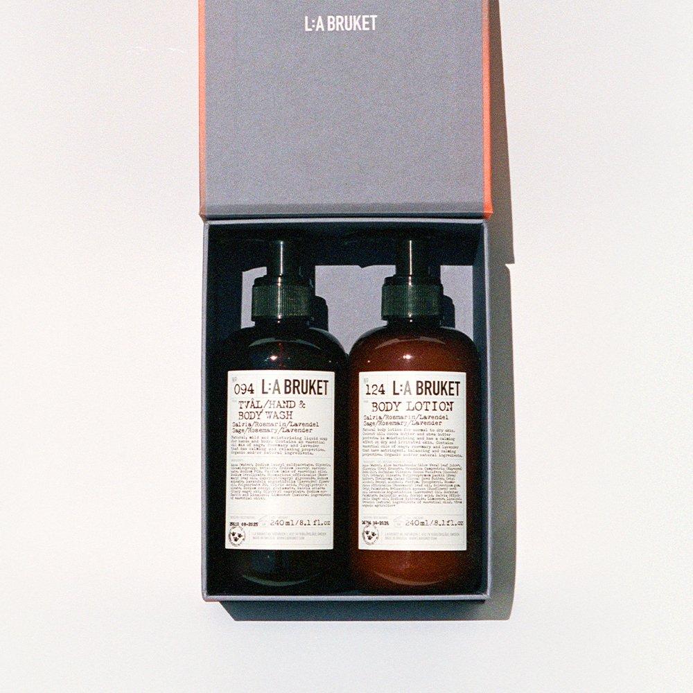 LA:BRUKET Winter Morning Kit Sage/Rosemary 240mL/Lavender 240mL + Shopping Bag