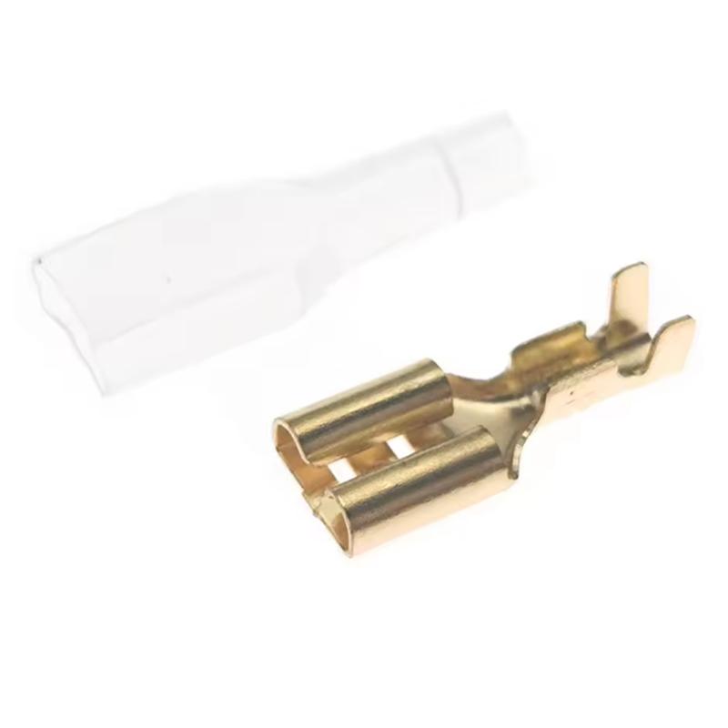 A25F-For 22-16AWG 0.5Mm2-1.5Mm2 Wire Connectors 6.3Mm Female Spade Crimp Terminal 100Sets Electrical Sleeve Wire Wrap Connector