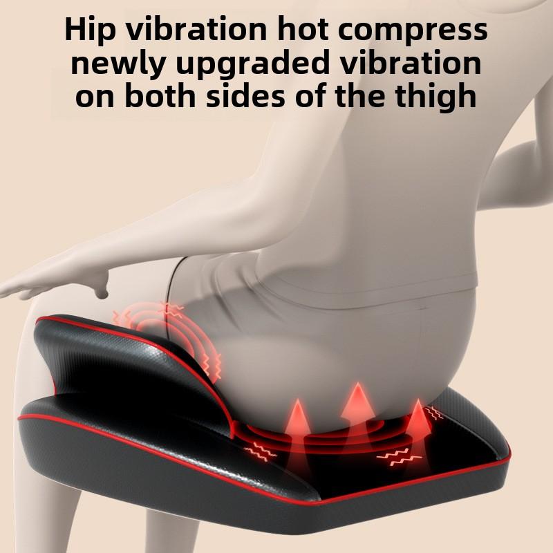Smart Full Body Massage Pad Tool Neck Waist Vibration Shiatsu Heat Kneading Massage Chair Cushion for Car & Home Office Use Seat