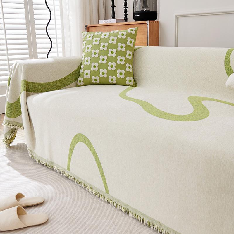 

Ткань для чехла на диван. Чехол для дивана. Одеяло с полной оберткой. Полотенце. Французское полотенце High Sense с полным покрытием в стиле Ins. Диванное полотенце в кремовом стиле. Все включено 180*130cm