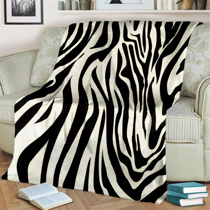 3D kolorowy wzór w paski zebry HD koc, miękki koc do rzucania dla domu sypialnia kanapa z funkcją spania piknik podróżna okładka biurowa koc dla dzieci