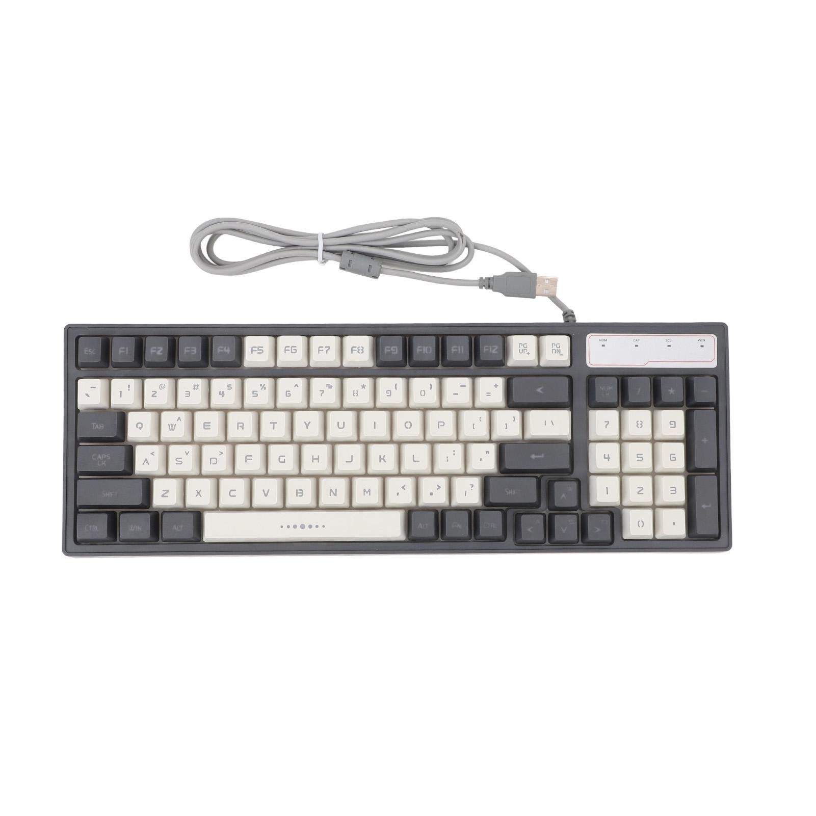 

96 клавиш RGB игровая клавиатура эргономичная отзывчивая регулируемая световые эффекты проводная игровая клавиатура для ПК