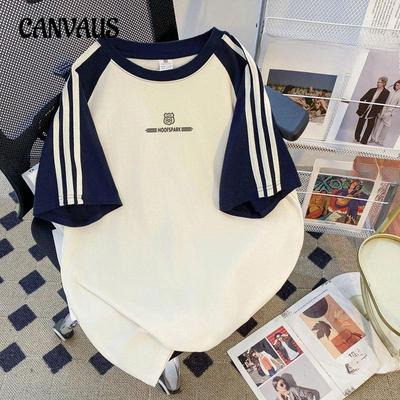 Plus Size Damen Sommer New Style Persönlichkeit Lose Drei Bar Kurzarm Casual Top