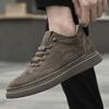 Men's shoes 2025 summer new men's platform light luxury waterproof lace-up free board shoes fashion trend platform casual shoes