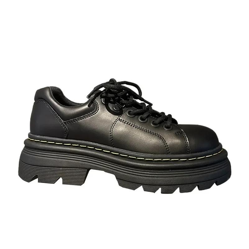 

2024 Лидер продаж, модная однотонная обувь на весну и осень, на шнуровке, удобная, универсальная, профессиональная, универсальная, повседневная обувь 38 чёрный