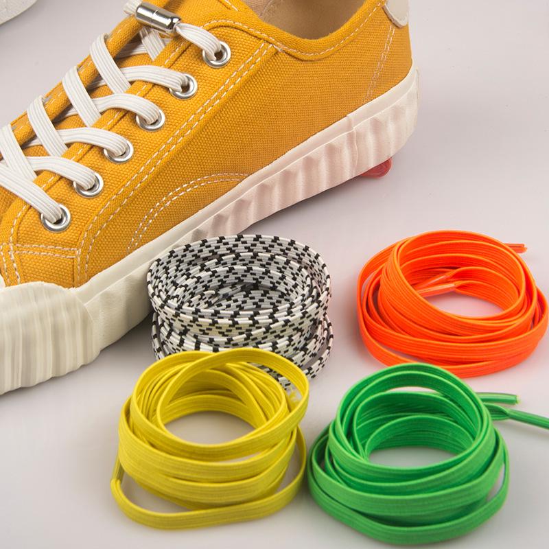 Buy Lazy Shoelace Stretch Free Wild Metal Capsule Buckle Flat Elastic
