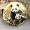 1 PC Automatic Folding Umbrella - Panda Pattern, Portable & Foldable Design with 8 Ribs, Christmas Birthday Gifts