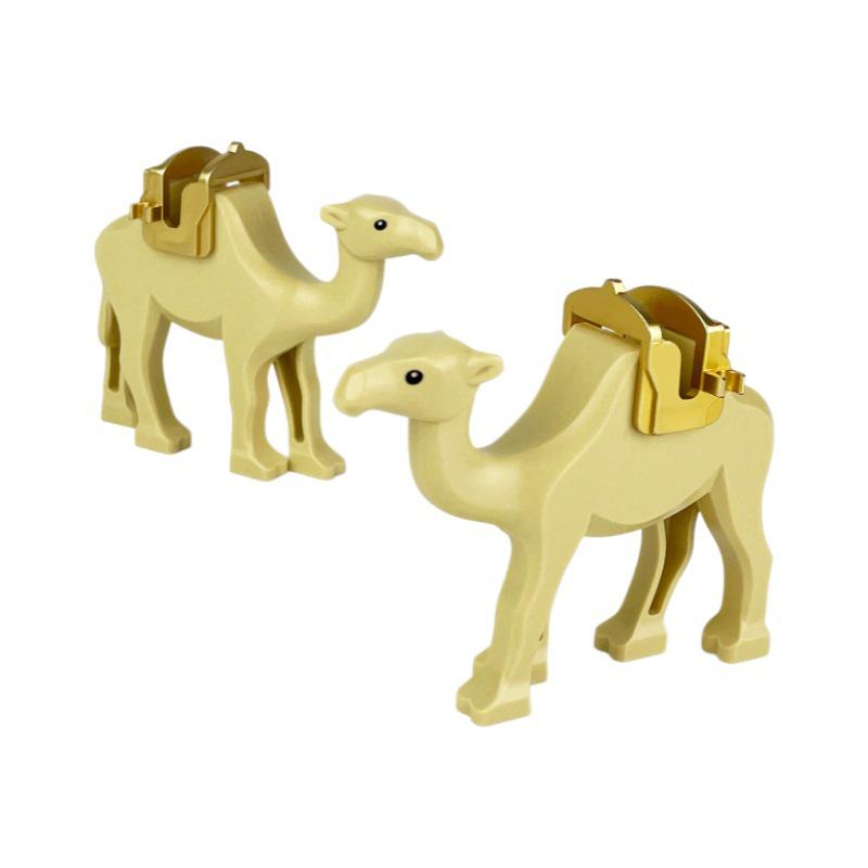 Jiemao Camel Desert Animal Ornaments: 6 Styles Small Particle Building Blocks Set