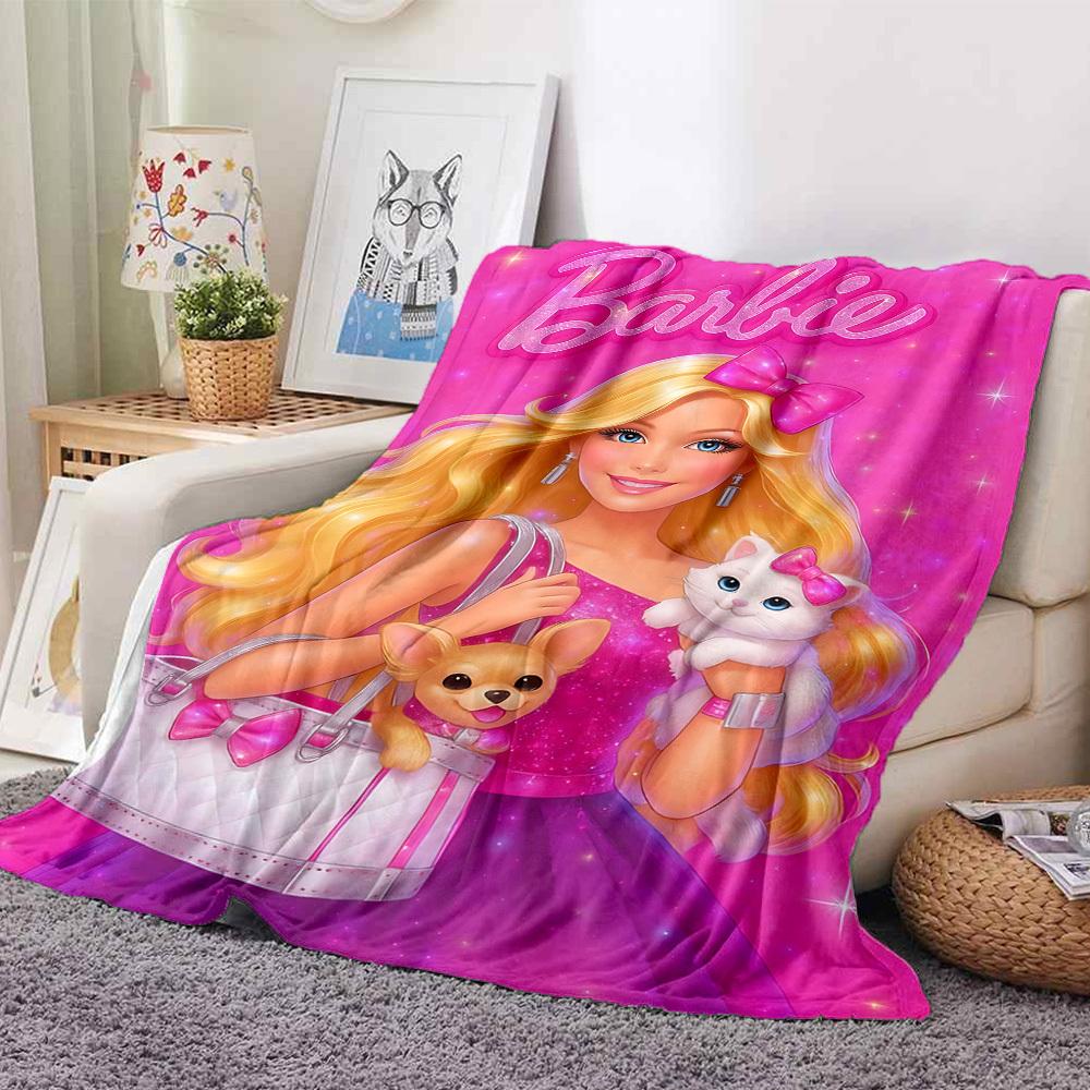 1 Peça Cobertor de Boneca Barbie Fibra de Poliéster, Conforto para Todas as Estações para Sofá, Cama, Escritório, Carro, Camping, Decoração de Casa e Presente Ideal, Conforto no Escritório