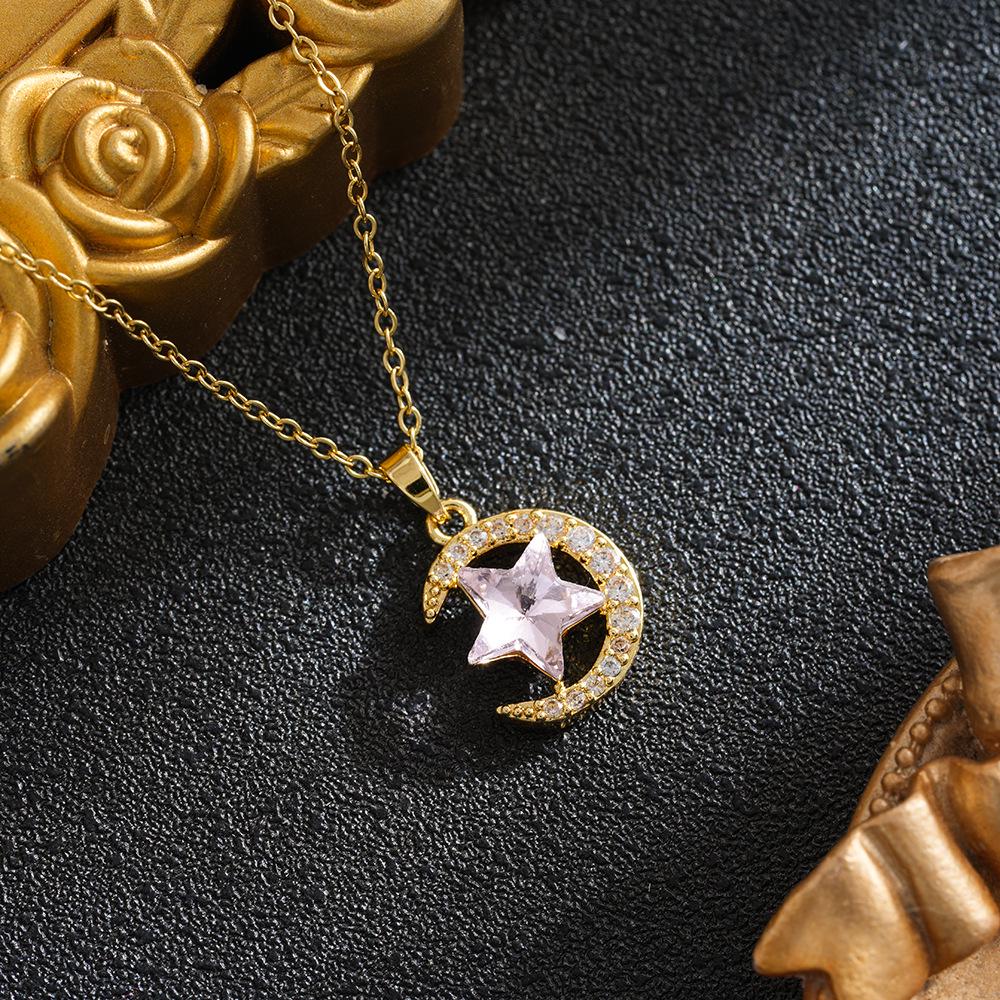 Korean Style Star Titanium Steel Swan Pendant Necklace