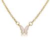 Korean Version Acrylic Butterfly Pendant Necklace For Women Gold Color Butterfly Necklace Simple Elegant Jewelry Wholesale