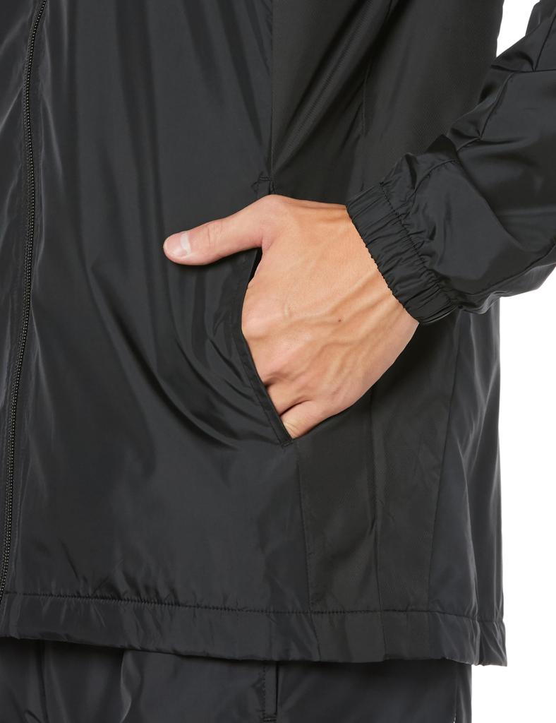 Mizuno 32MEA631 Breath Thermo Lined Warmer and Training Size M MC-LINE Jacket, Moisture-Wicking Heat-Generating Wear, Black/Gold,