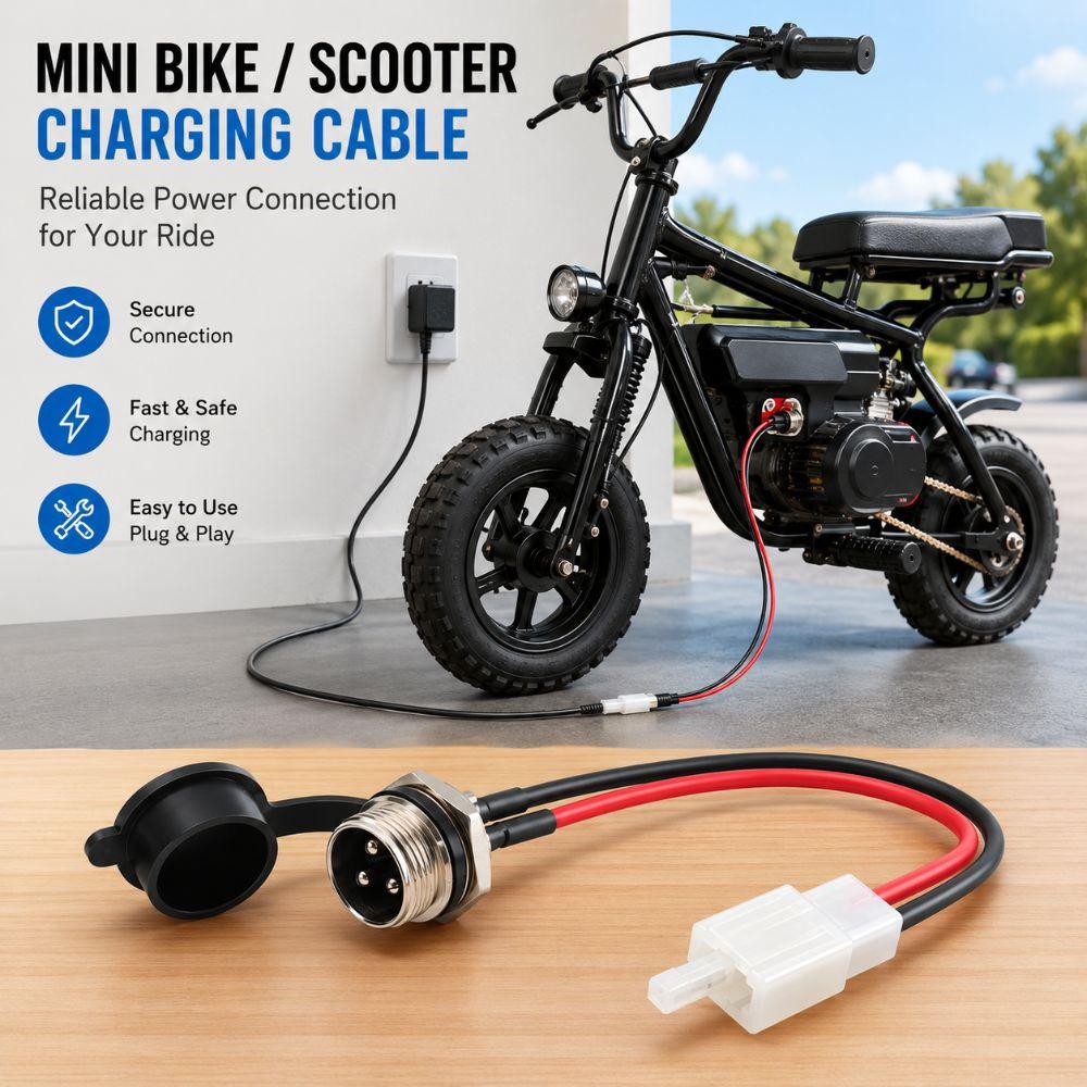 17AWG Draad Scooter Oplader Poort Laadcontact voor Razor MX350 MX400 SX350 E100 E200 E300 E-Bike