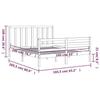 VidaXL Bed Frame with Headboard White 160x200 Cm Solid Wood 3193802