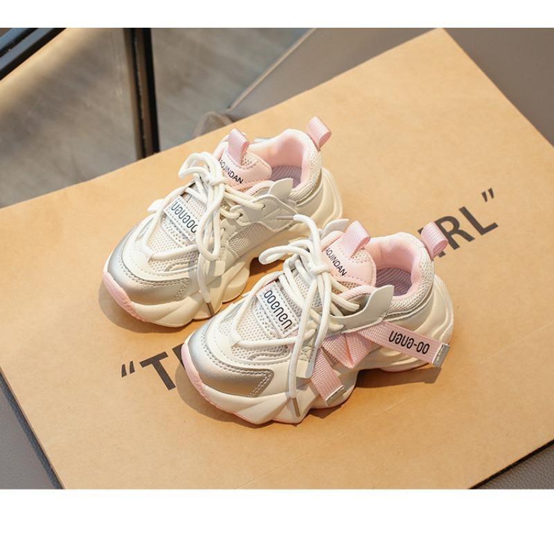 Girls Thick Sole Casual Sports Sneakers Breathable Mesh Kids Running Shoes
