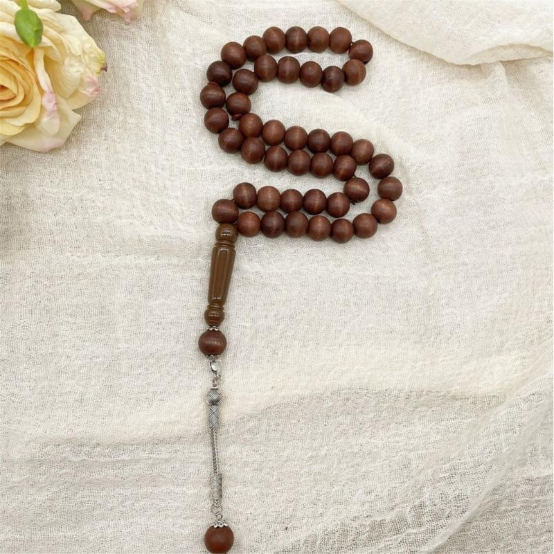 Classical Religious Bracelet Rosary Wood Beads with Fringe for Daily Wear or Gift for Spiritual Comfort Religious Gift