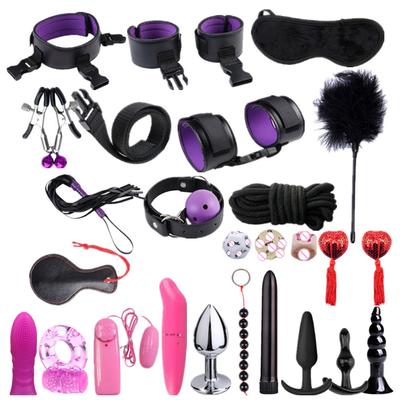 26 ks Sex Set Hračka PU Kůže Svázaný Vázací Set SM Set pro Páry Dospělí Sexy Oblek pro Páry