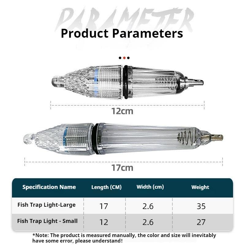 Night Fishing Catch Fish Lamp 17cm/12cm Deep Sea Underwater Fish Trap Lamp