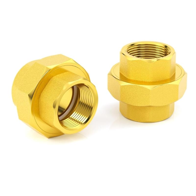

2Pcs 1/2inch Brass Hexagonal Head Adapter Female Thread Garden Watering Fitting Pipe Extender Coupler Enduring 1