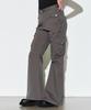 Hellenepaliseu Gusset Pocket Pigment Bootcut Pants [Grey]
