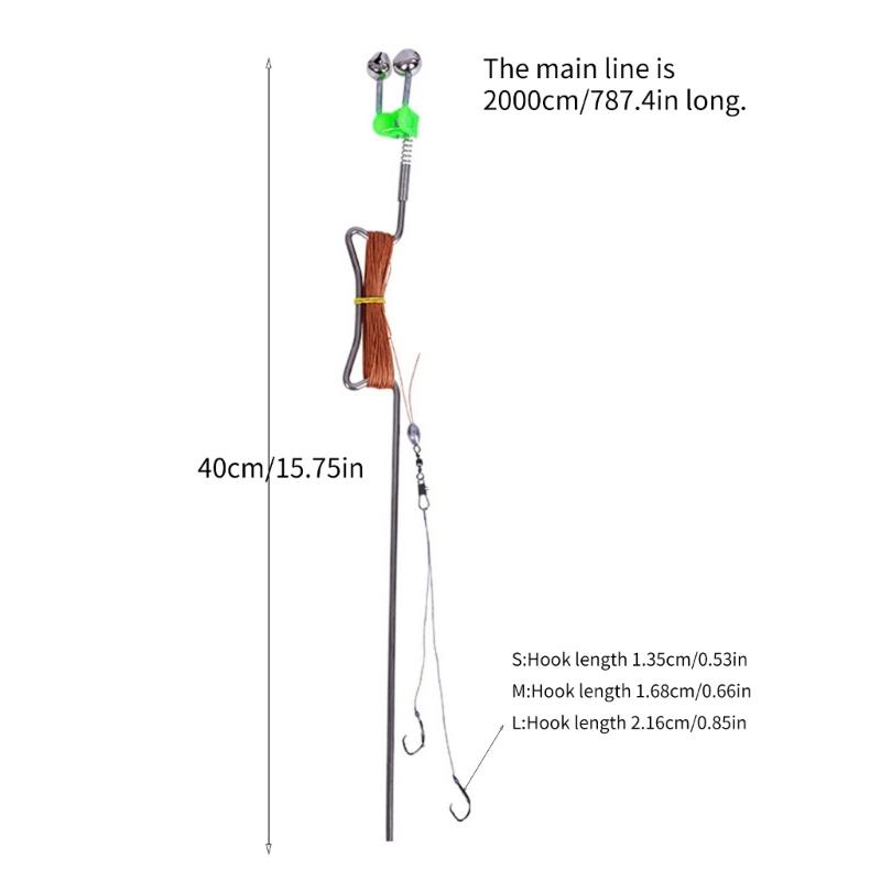 Spring Inserted Fishing Rod Integrated Stainless Steel Unhooks With 20M Hand Line Automatic Fishing Line Tool Enduring
