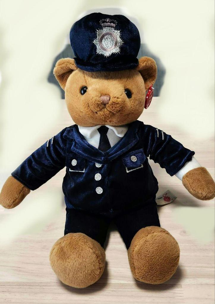 [USED] Teddy Bear Policeman with tag Keel Toys