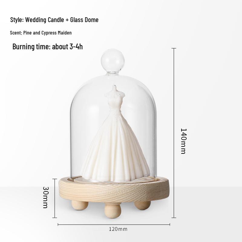 Smokeless White Retro Scented Candle for Weddings & Home Decor